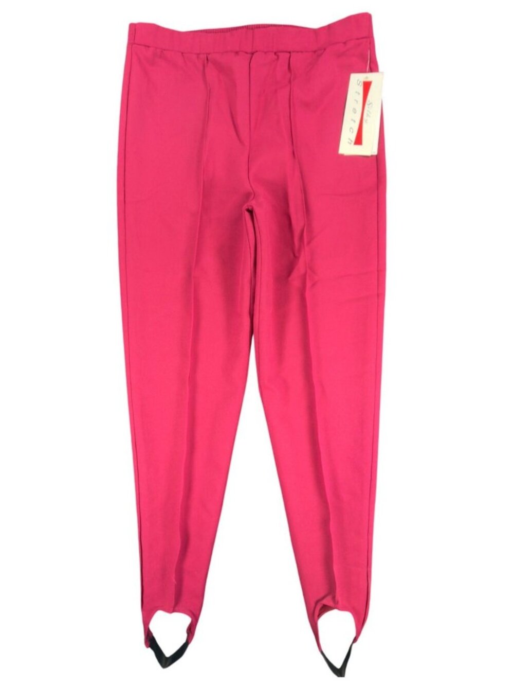 Donnkenny Stirrup Pants Womens 8 Garnet Pink Polyester High Waisted Vintage NOS